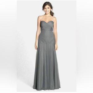Jenny Yoo 'Ava' Cross Paneled Tulle Brides maid Gown Sz 10 Hydrangea NWT